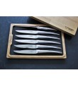 6 Laguiole En Aubrac Polished Stainless Steel Steak Knives 
